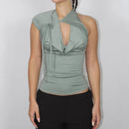 Women's Backless Tie Detail Bandage Top