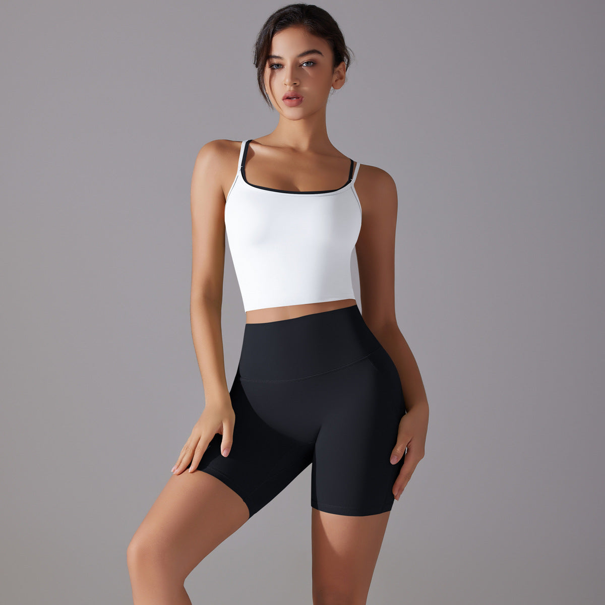White Top and Black Pants
