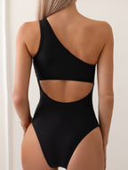 Mesh Stitching One-piece Swimwear