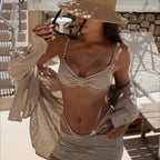 Three Leopard Bikini Swimwear
