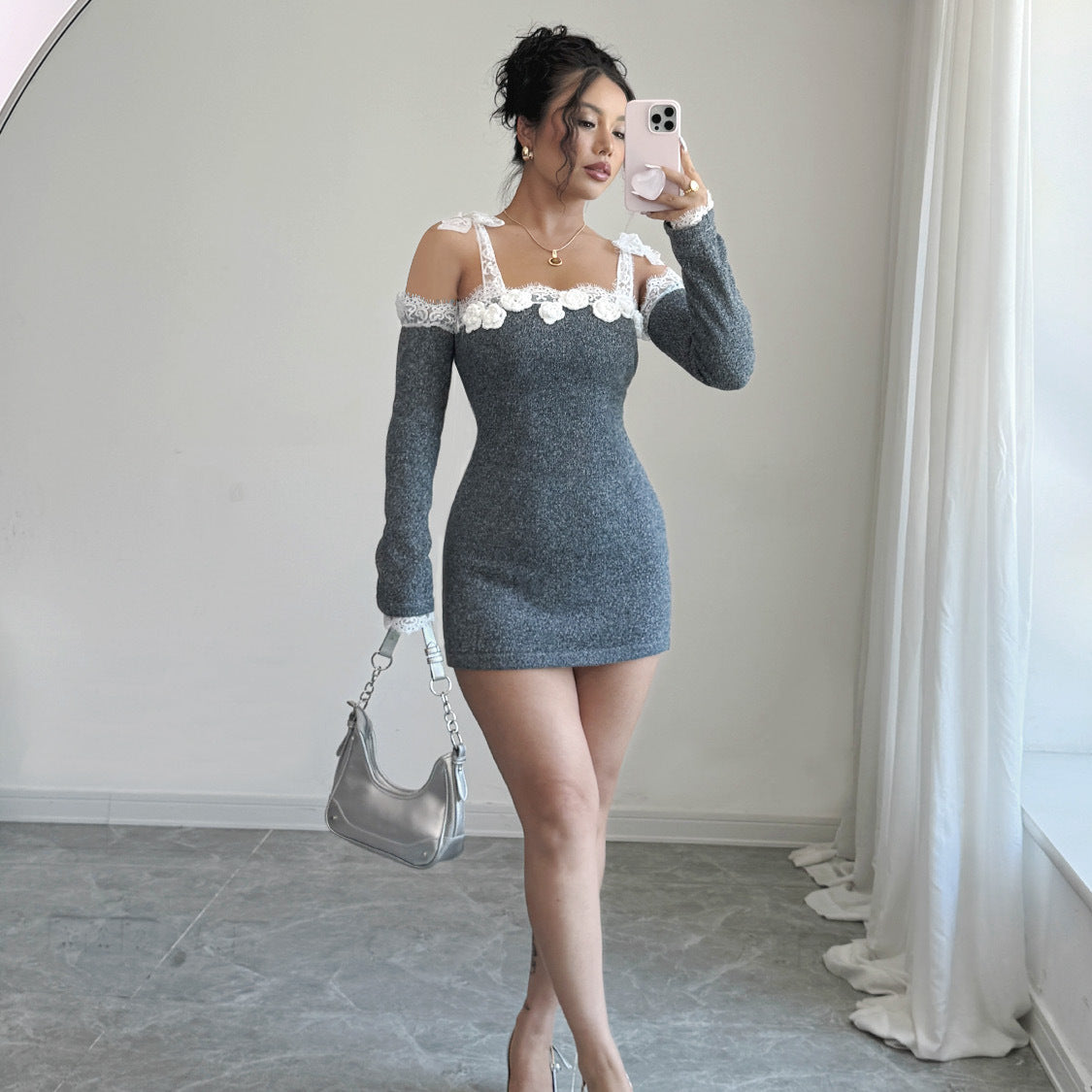 Women's Lace Knit Dress