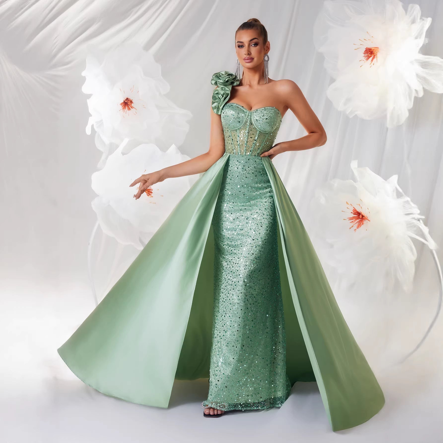 Women's Floral Evening Dress