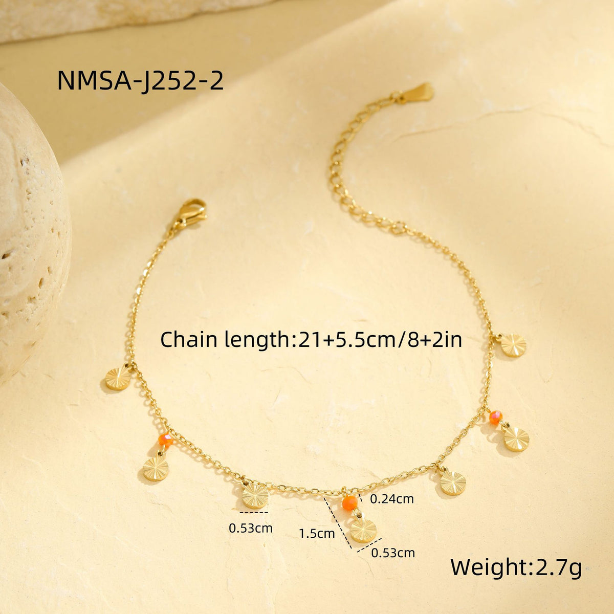 Orange Anklet
