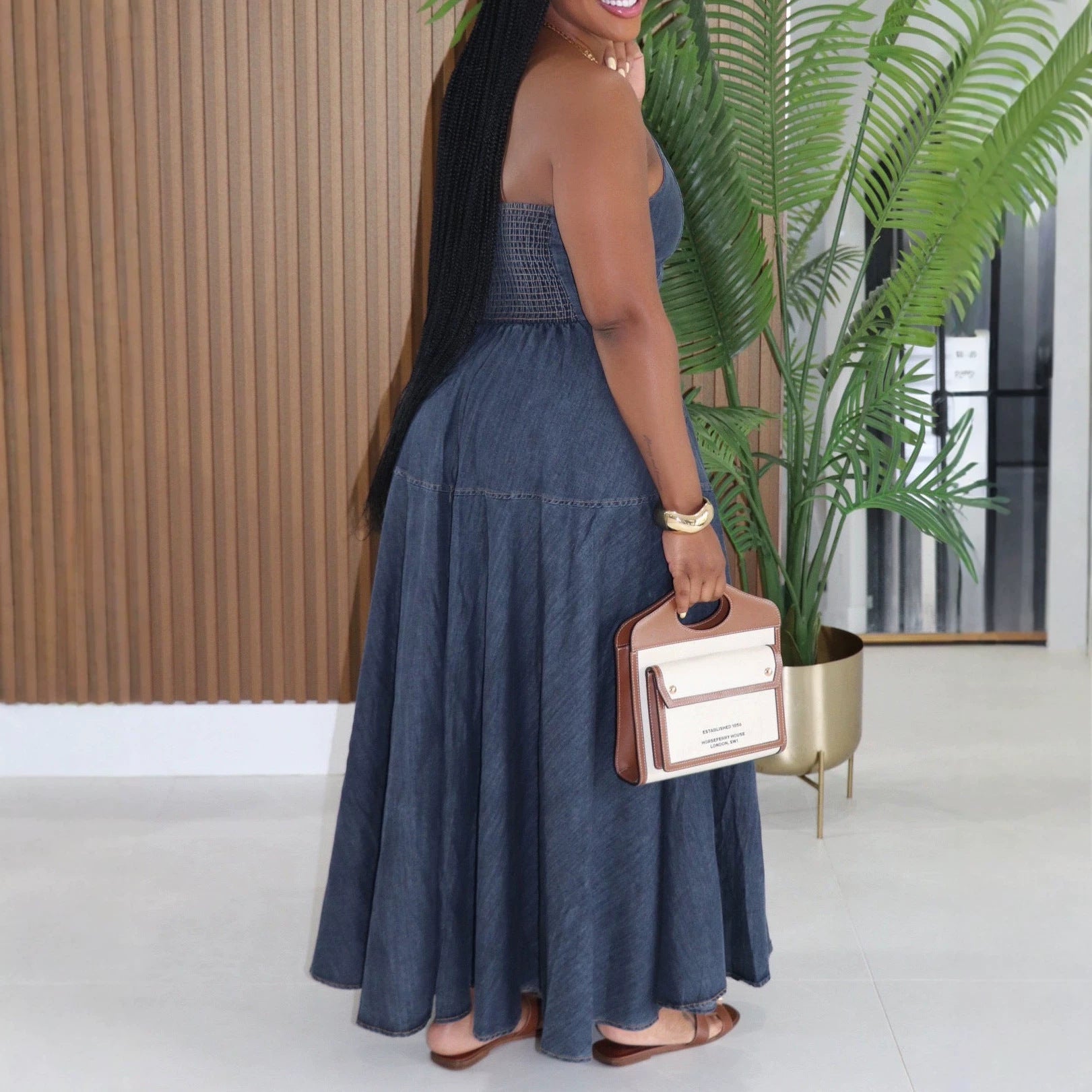 Women's Maxi Denim Dress