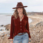 Women's Pleuche Shirt Women Long Sleeve All Match Velvet Top Loose Fitting Underwear Blouse