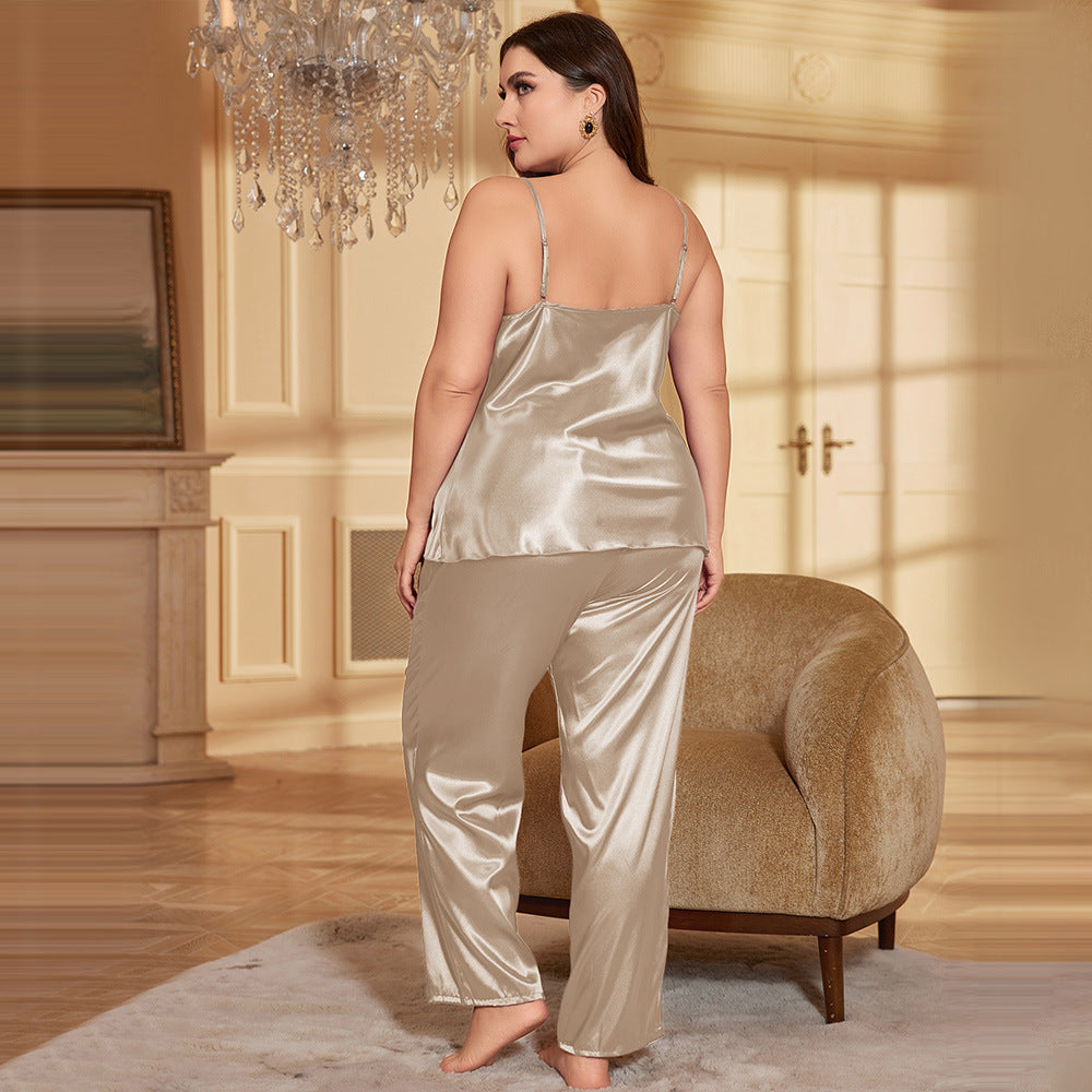 Women's Plus Size Casual Two-Piece Pajama Set