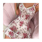 Sexy Nightdress Sexy Strap Sexy Lingerie Floral Perspective Short Skirt Sexy Lingerie