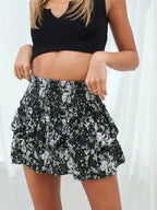 Pleated Floral Bohemian Skirt