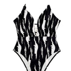 Backless Neck One-piece Swimwear