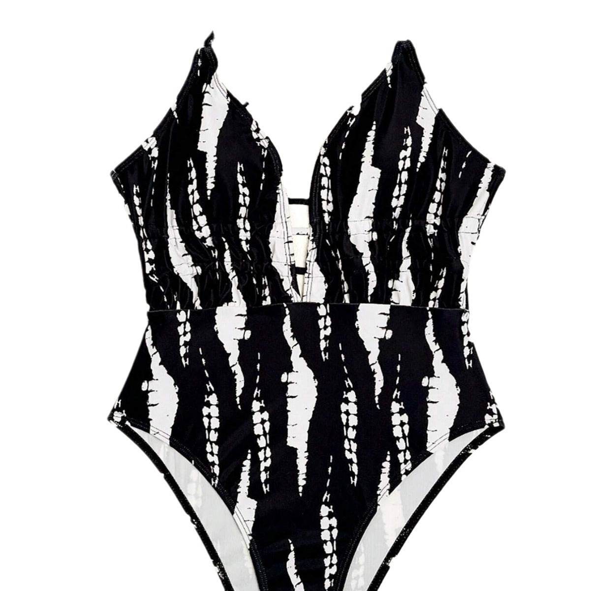 Backless Neck One-piece Swimwear