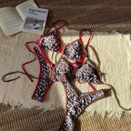 Split Leopard Bikini Swimwear