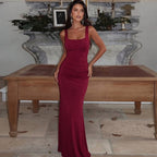 Women's Square-Neck Sleeveless Maxi Dress