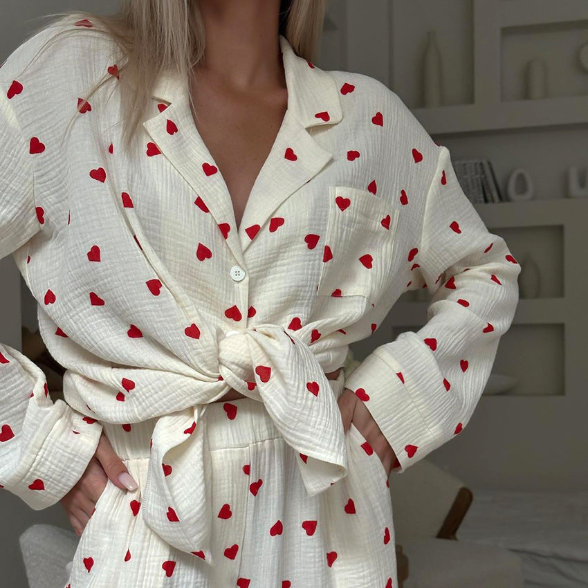 Autumn Heart Pajamas Lingerie