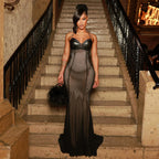 Women's Lace-Up Halter Mesh Bodycon Dress