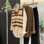 Women's Single Breasted Solid Color Long Sleeve Mid Length Shirt