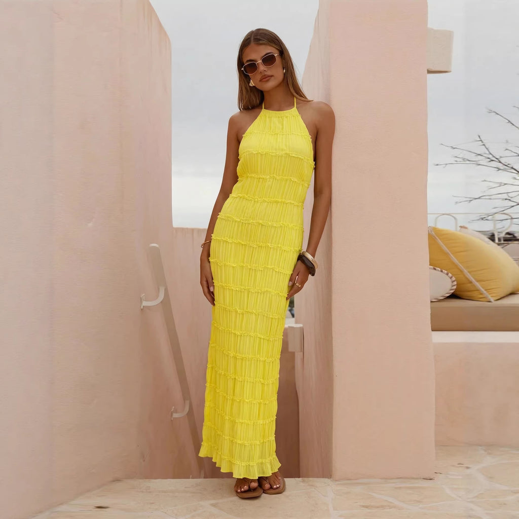 Women's Lace Backless Dress