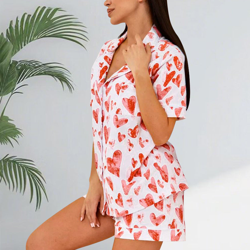 Heart Printing Pajamas Lingerie