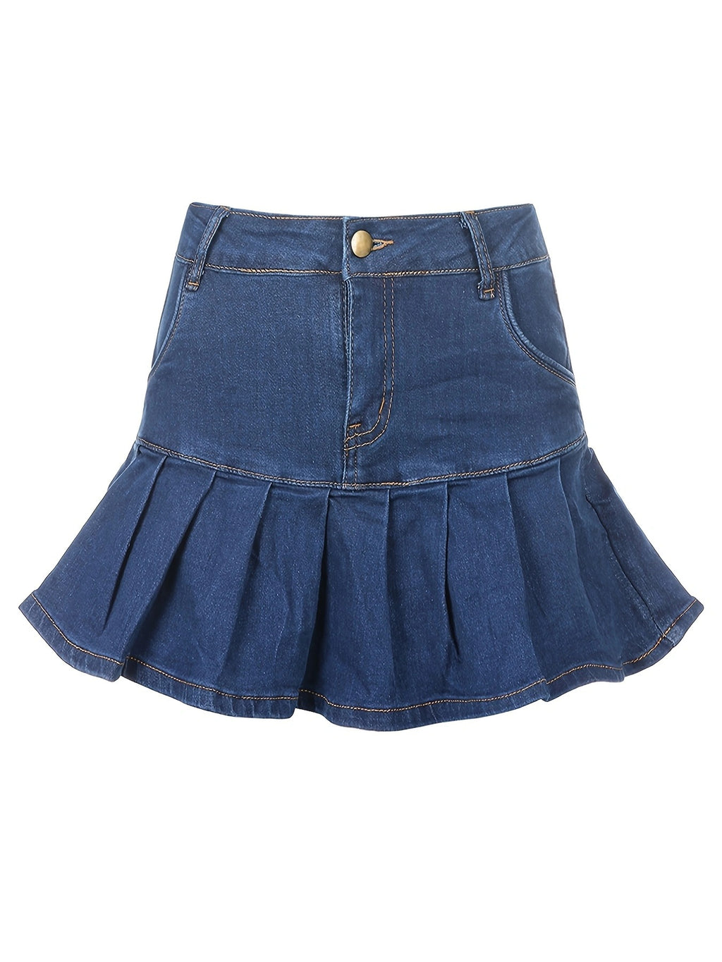 Half Length Denim Youth Anti Exposure Skirt