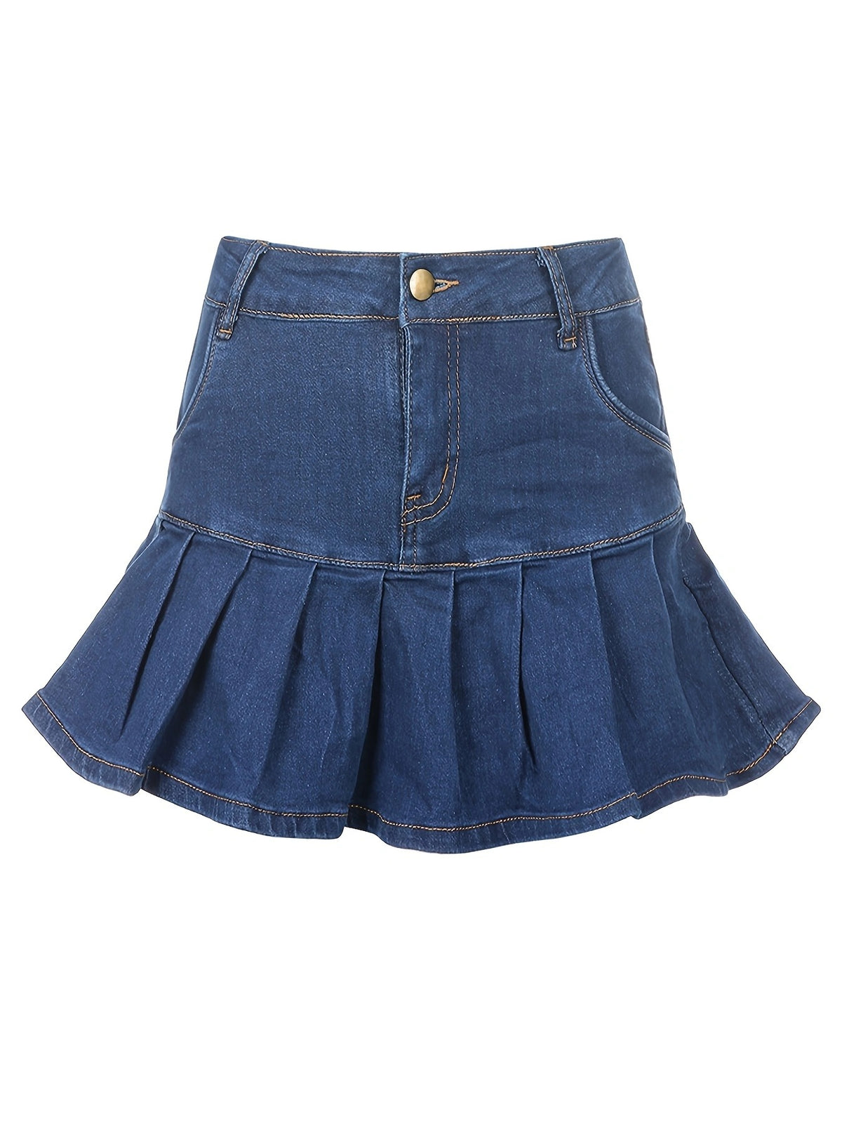 Half Length Denim Youth Anti Exposure Skirt