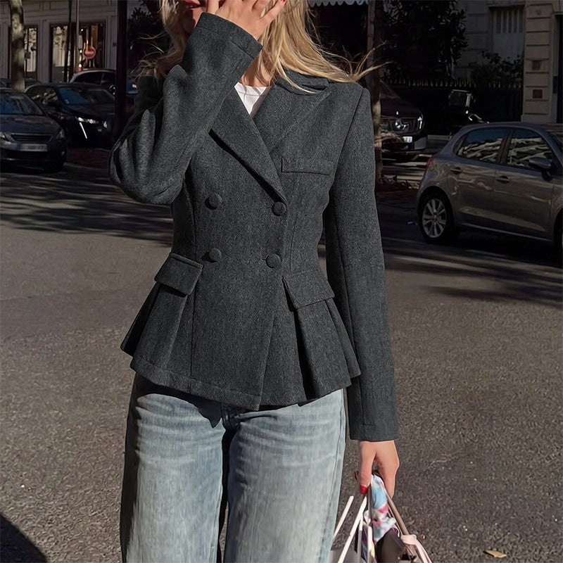 Women's Double-Breasted Wool Blazer
