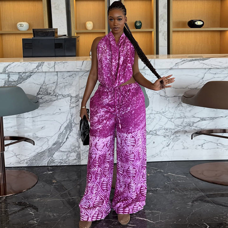 Special Multicolor Women Clothing Loose Pleated Printed