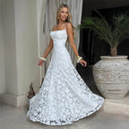 Women's Summer Women Clothing Sexy Strap Chiffon Elegant Backless Evening Dress