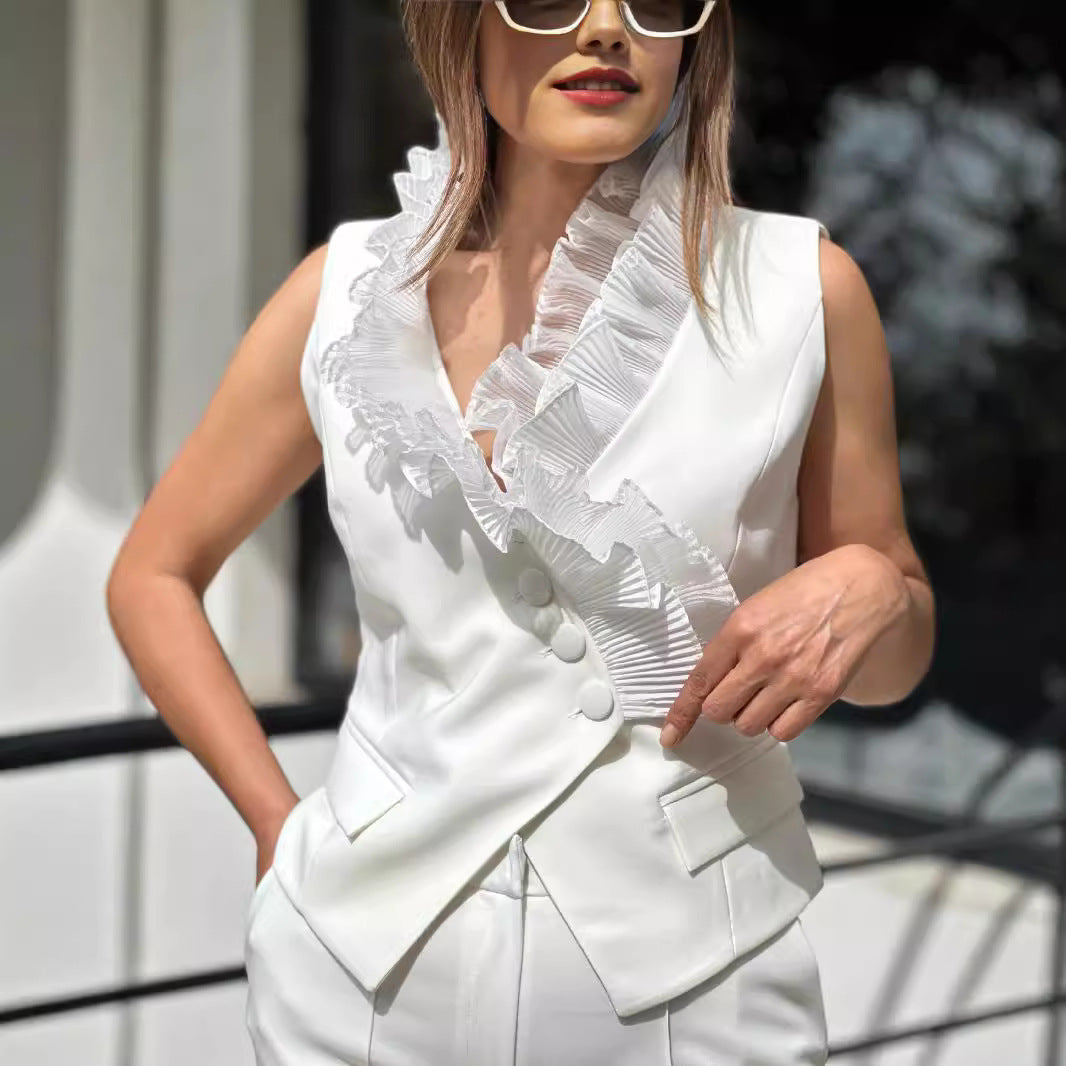 Women's Sleeveless Vest & Trousers Two-Piece Set