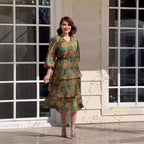 Printed Three-Layer Dress