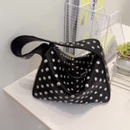 Autumn Winter Fashionable Rivets Shoulder Handbag Underarm Bag Women Bag