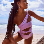Solid Color One-piece Swimwear