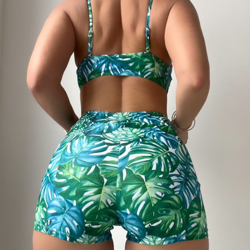 Tropical Plant Bikini Swimwear