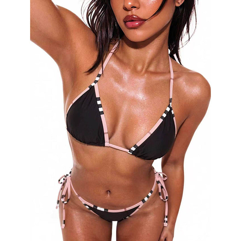 Color Matching One-piece Swimwear