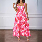 Floral-Print A-Line Summer Dress