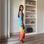 Women's Sequin Split Maxi Dress