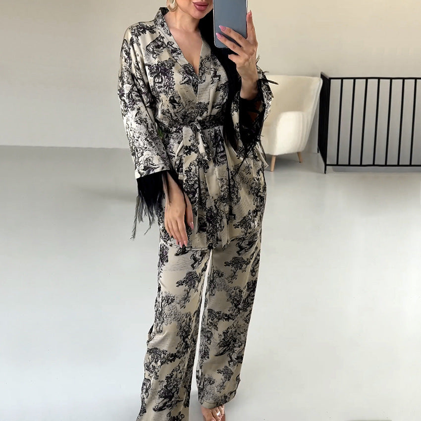 Warm Feather Pajamas Lingerie