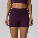 Women's Peach Hip Yoga Shorts Skin Friendly Double Sided Brushed Invisible Hip Lifting Line Sports Running Shorts