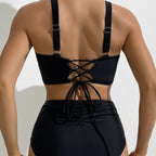 Solid One-piece Swimwear