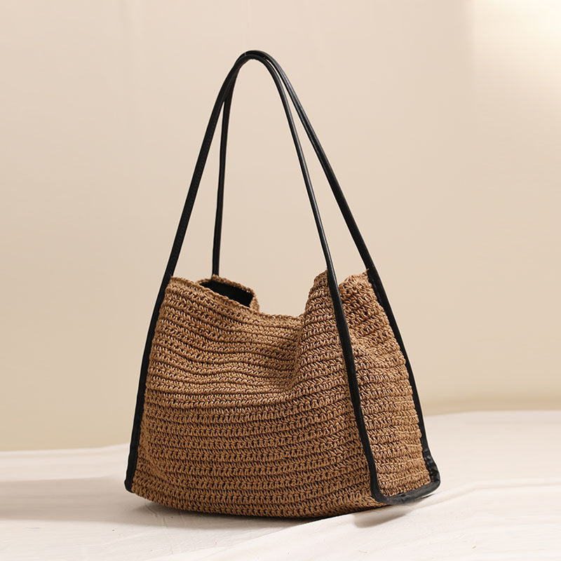 Women's French Straw Shoulder Bag