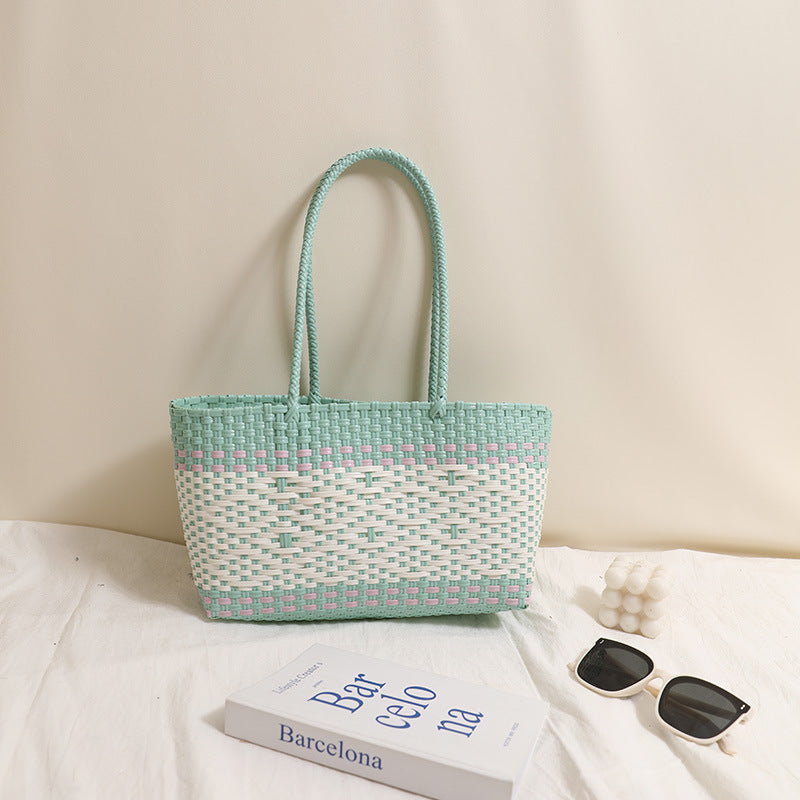 Multi-Color Long Basket Light Green