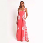 Women's Printed Off-Shoulder Sling Dress
