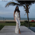 Women's Sequined Cropped Sleeveless Dress