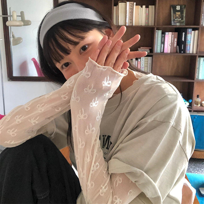 Women's Elastic Mesh Bottoming Shirt Long Sleeve T-Shirt Inner Wear