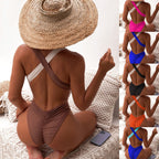 Stitching Criss One-piece Swimwear