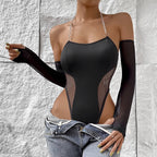 Bare Shoulder One-piece Swimwear