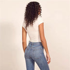Cotton Rib Round Neck Bodysuit