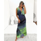 Women's Backless Split Maxi Dress
