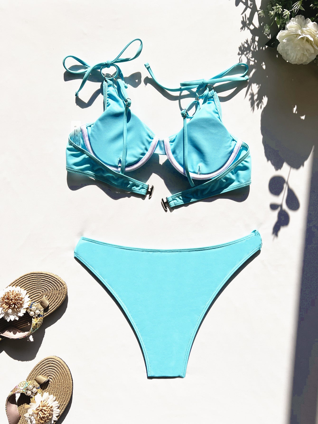 Underwire Gathering Bikini Swimwear