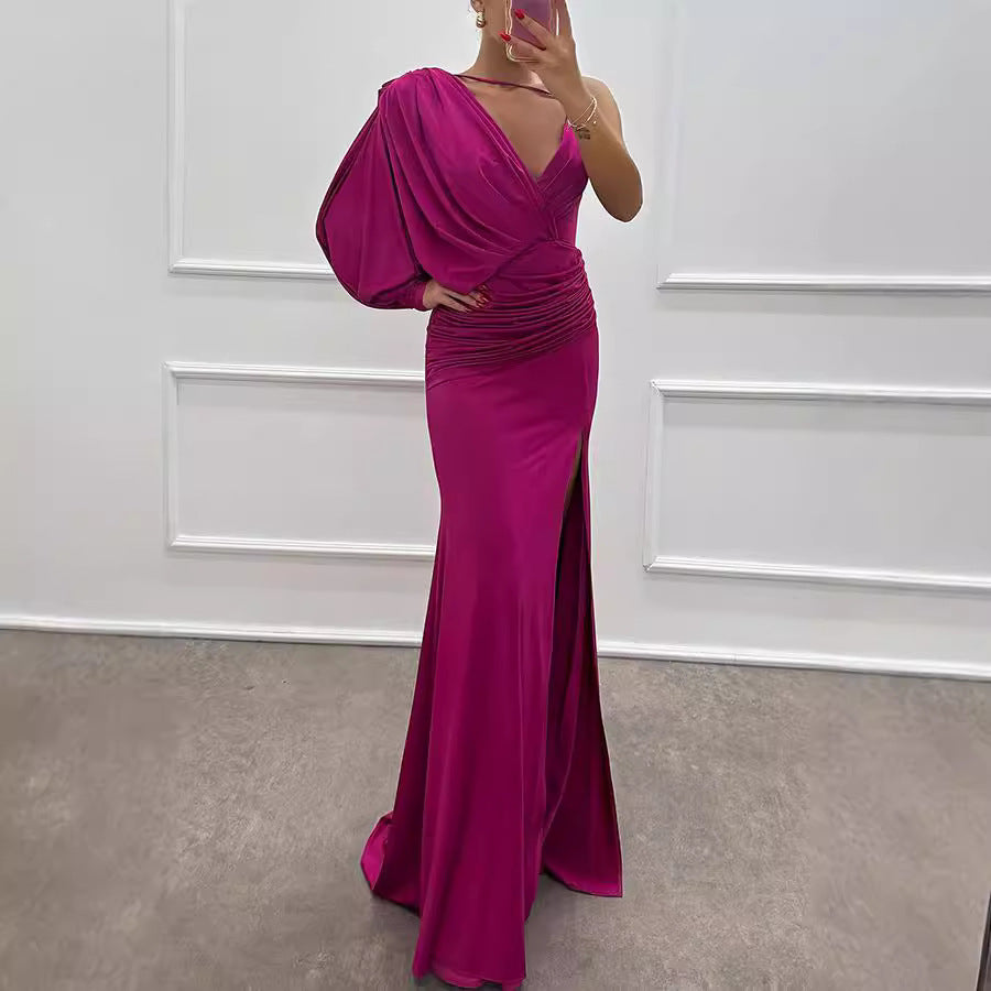 V-Neck Design Dress Evening