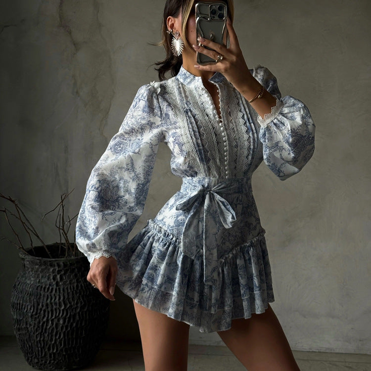 Women's Lace Long Sleeve Dress