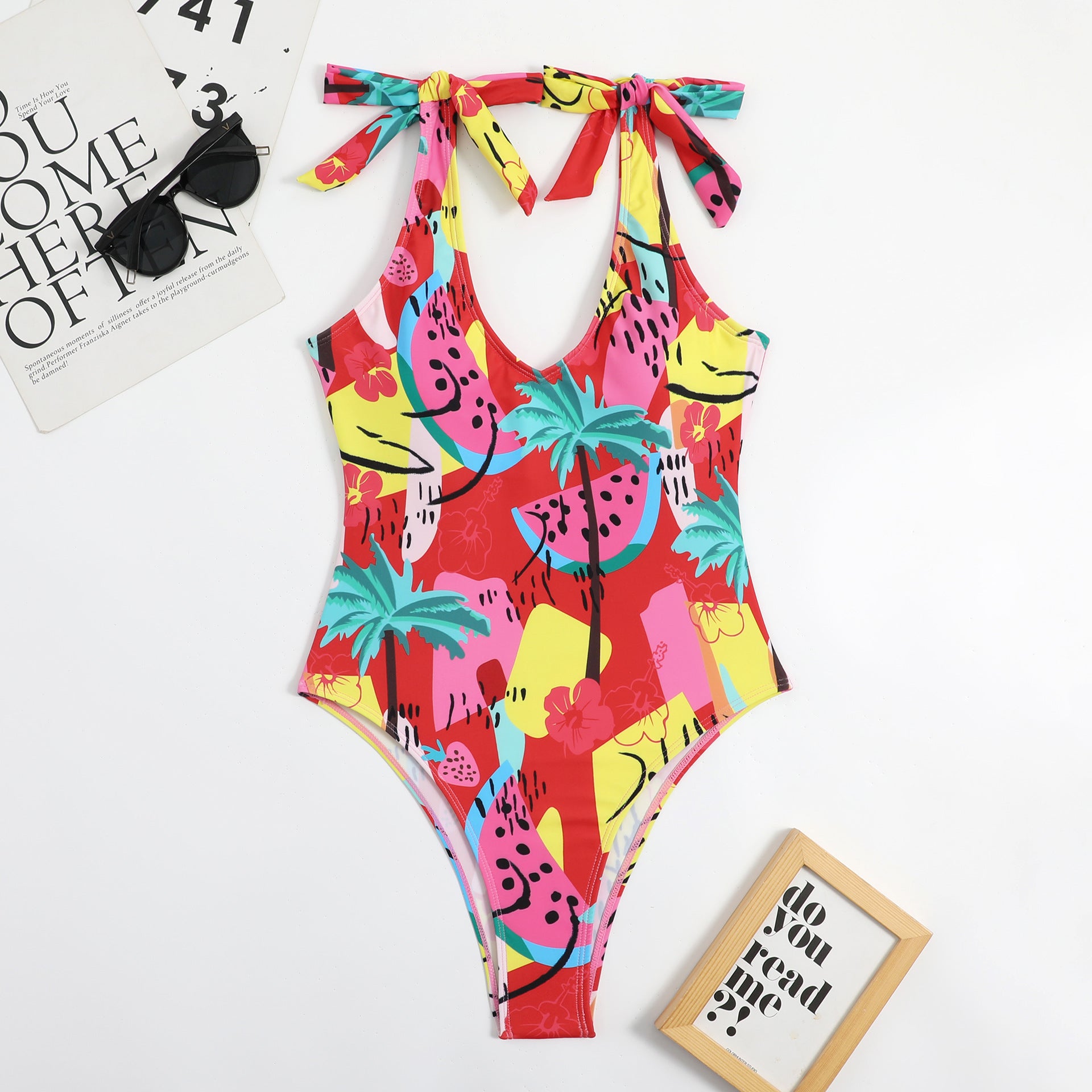 Multi Color One-piece Swimwear